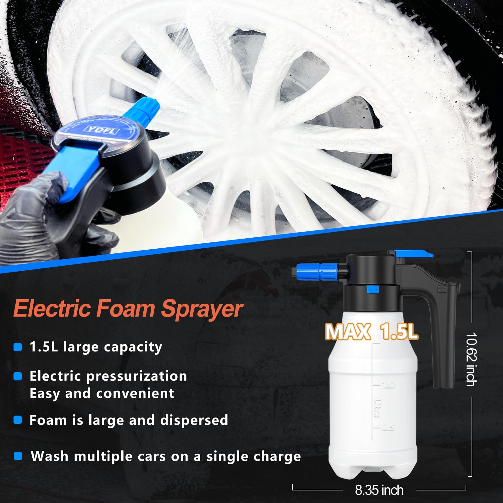 Electric Snow Foamer - Pressure Sprayer 1.5L – Rechargeable