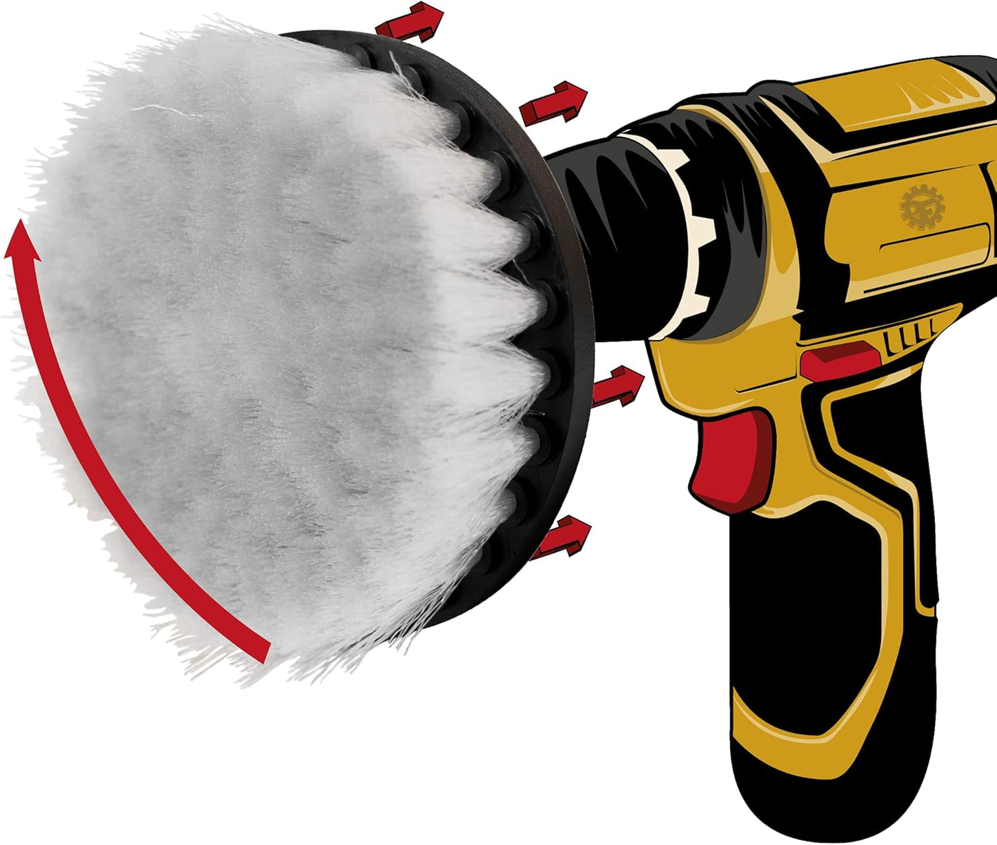 Zachte Nylon Boorborstel voor Meubelstoffen & Tapijten