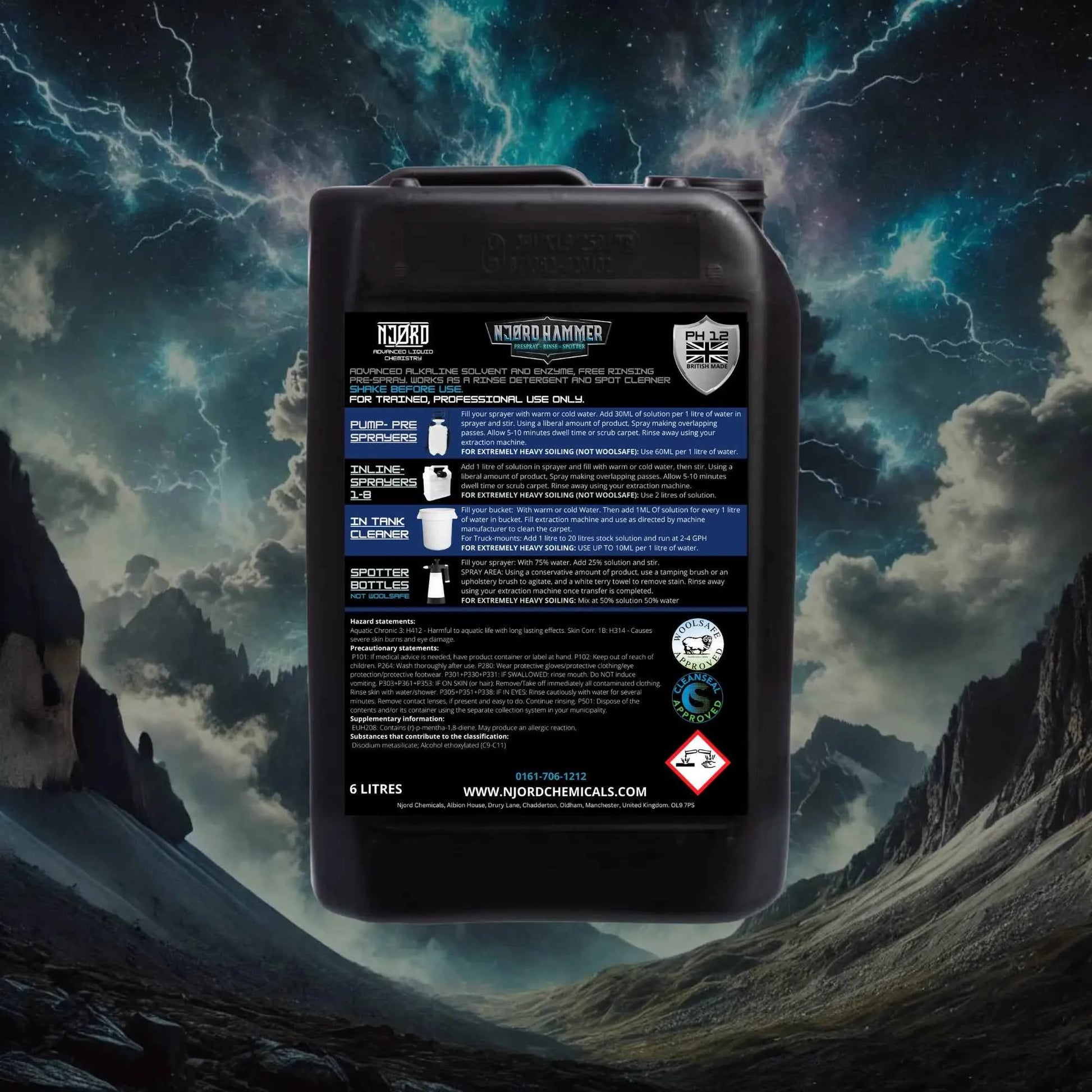 Pre-Spray, Spotter, and Rinse For Carpets And Upholstery